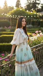 Robe longue Azure Bloom