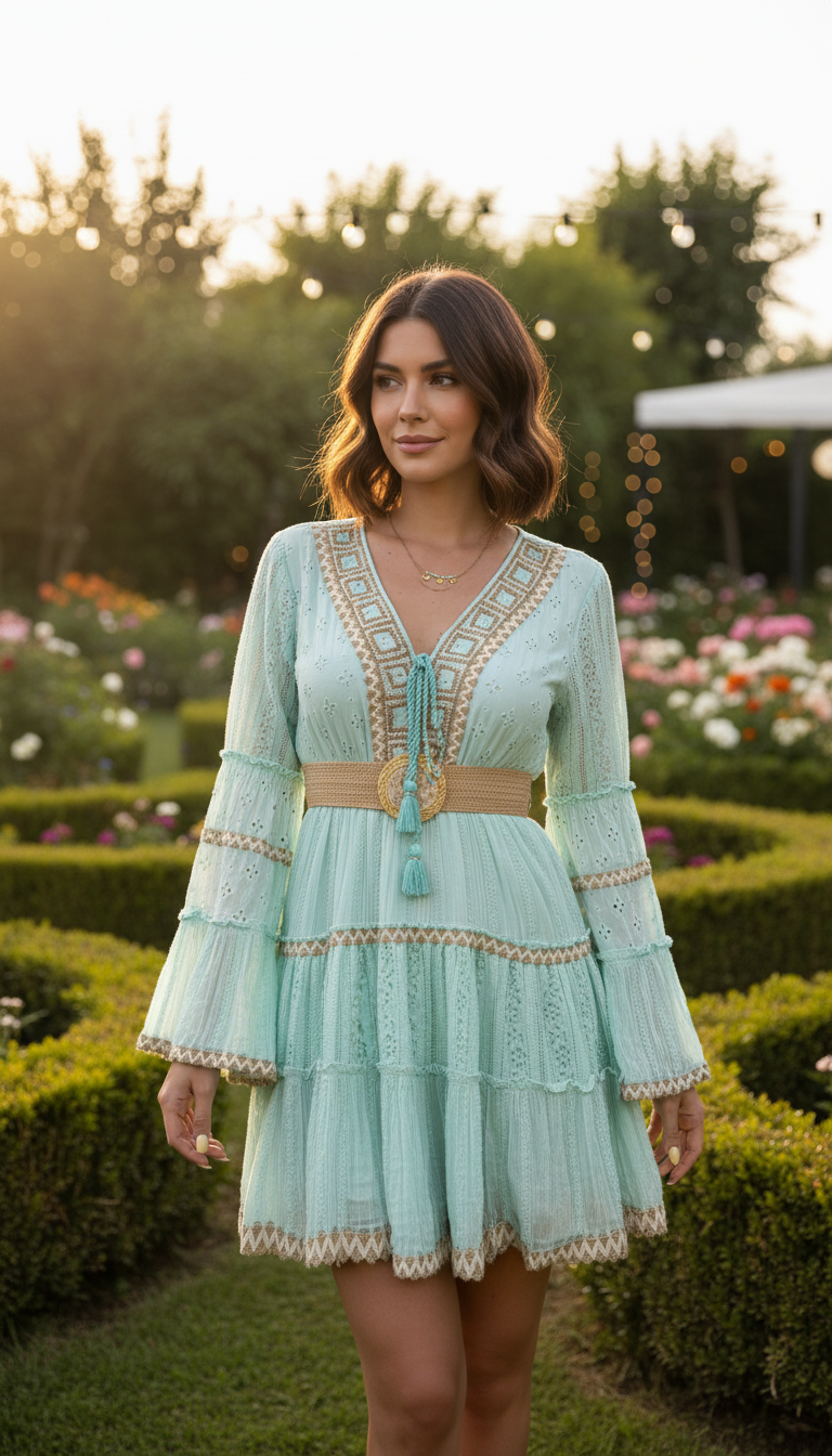 Aurora Handcrafted Mini Dress