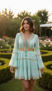 Aurora Handcrafted Mini Dress