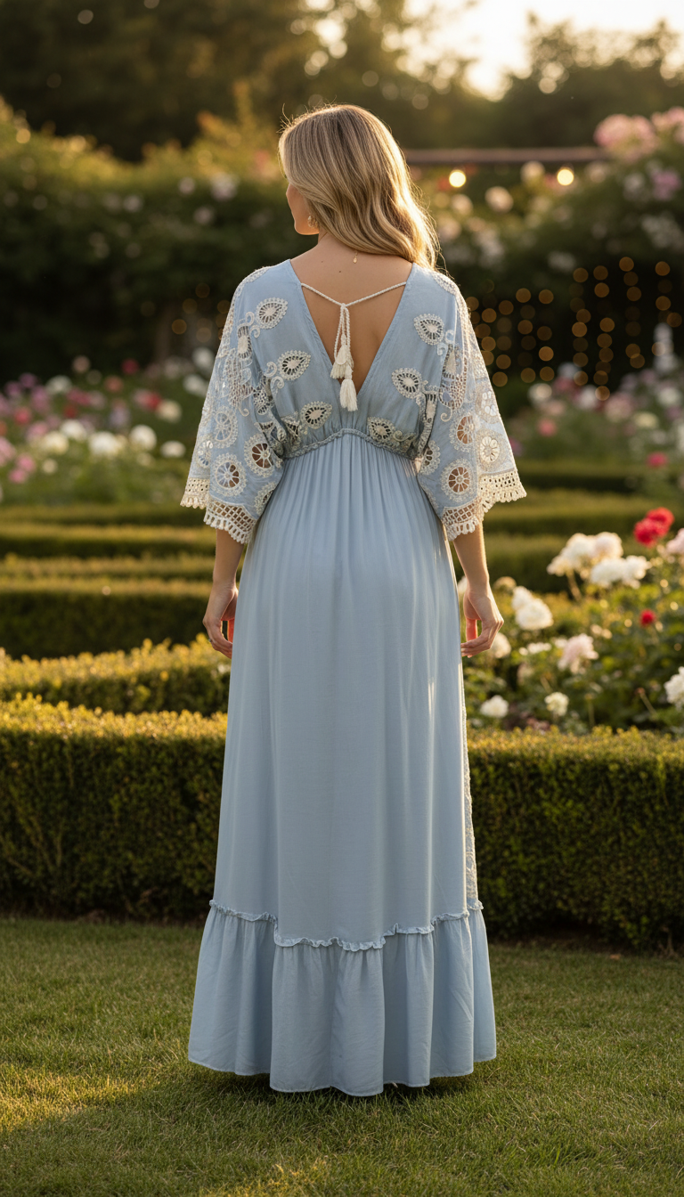 Blossom Blue Maxi Dress