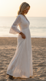 Salbeigrünes Spitzenkleid