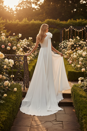 Mikado One-Shoulder Wedding Dress