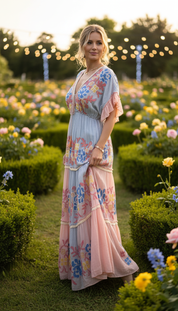 Anna Pink Maxi Dress