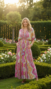 Seidenkleid „Himmlische Blüte“