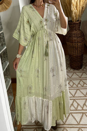 Palm Boho Maxi Dress