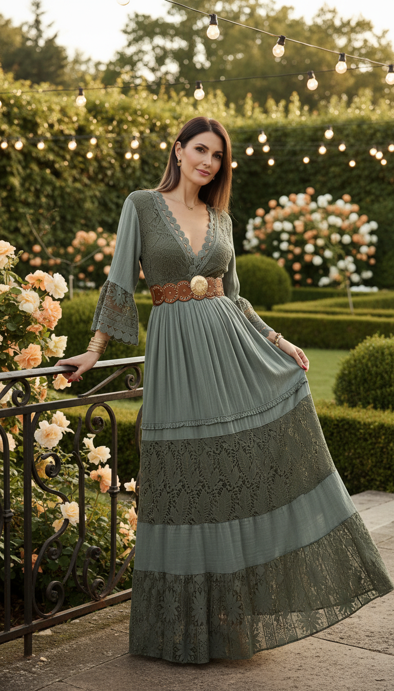 Pure, bohemische Eleganz in Schwarz