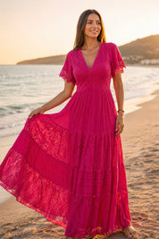 Pink Aura Maxi Dress