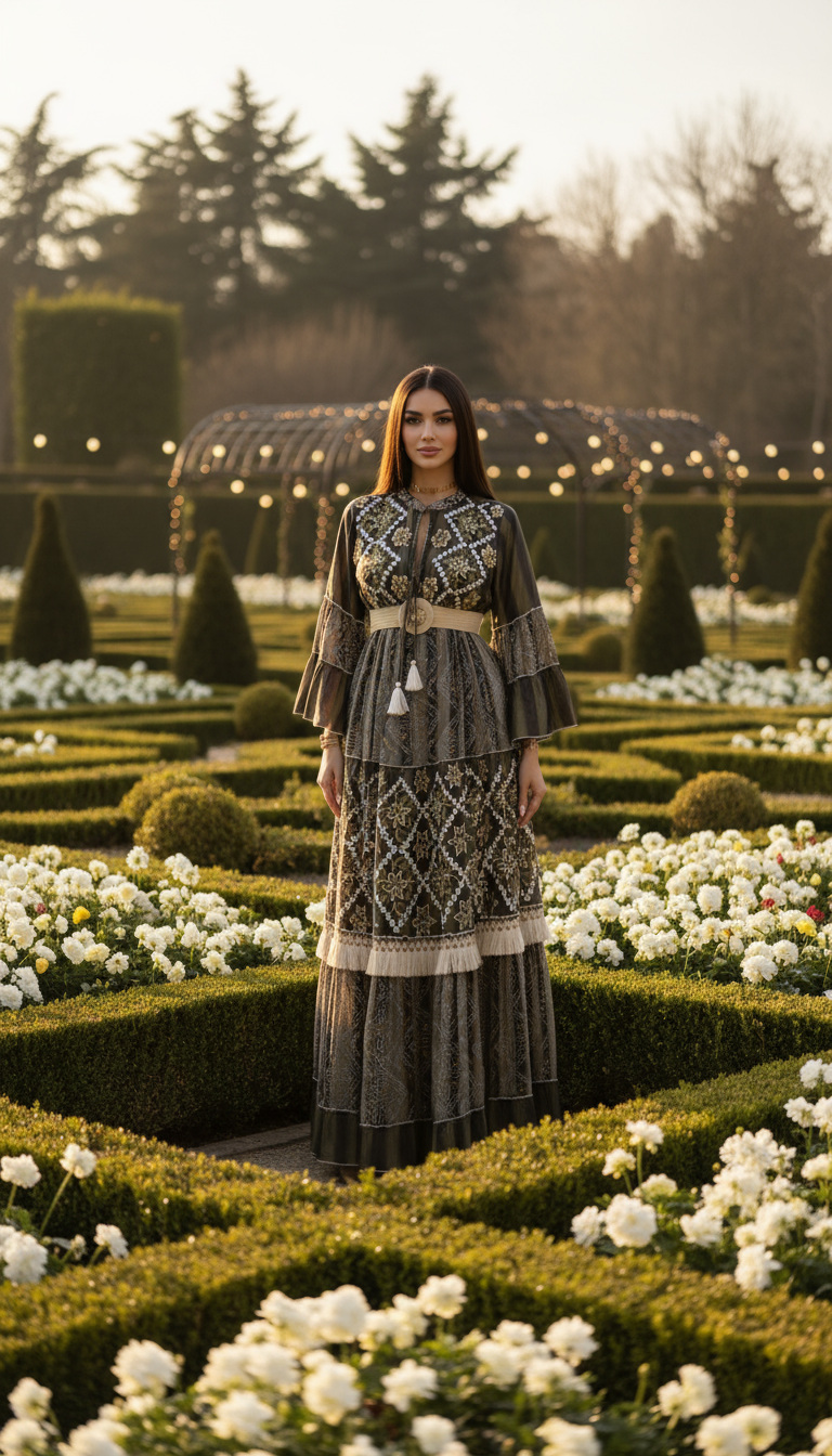 Golden Dusk Maxi Dress