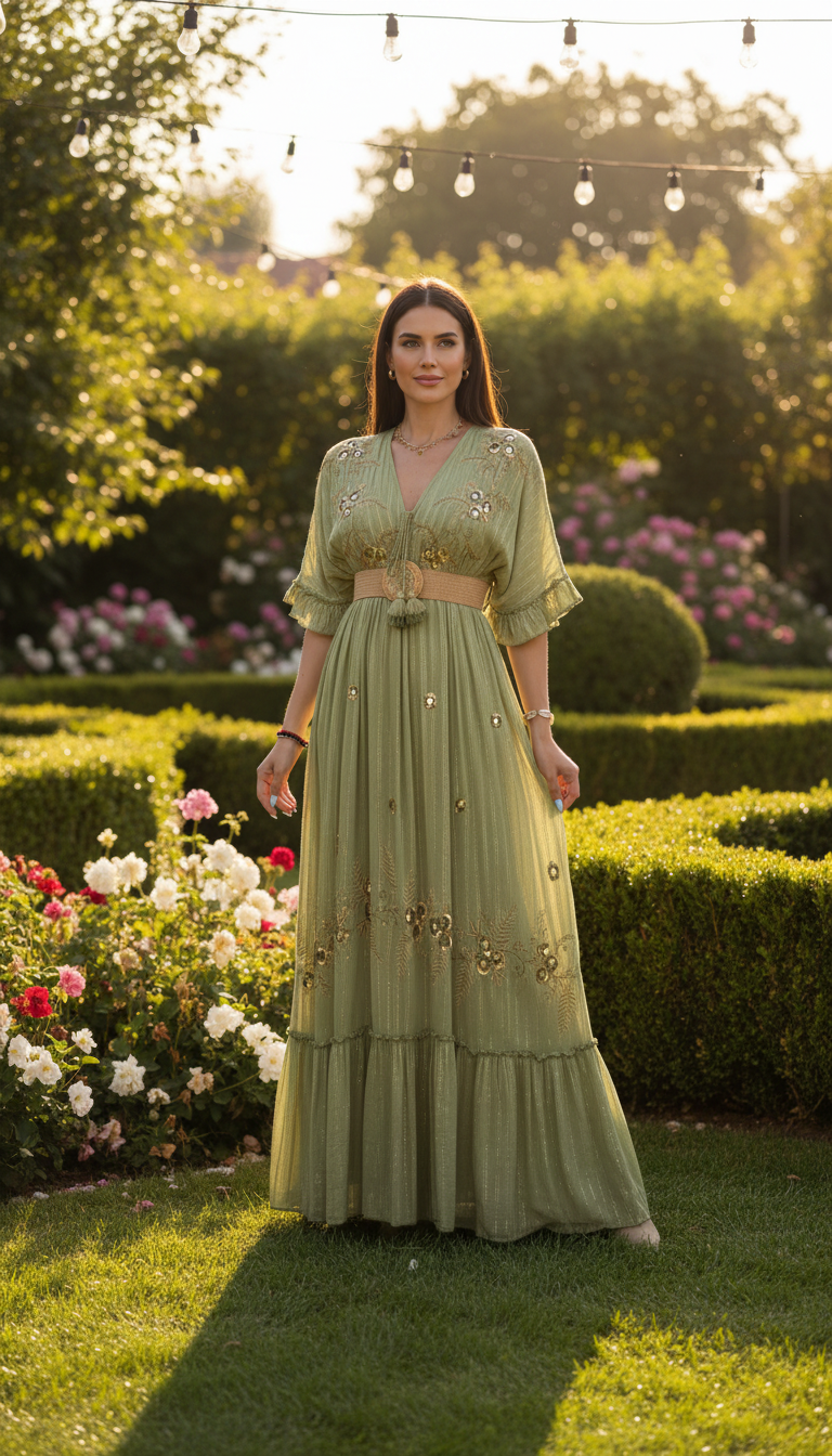 Emerald Garden Maxi Dress