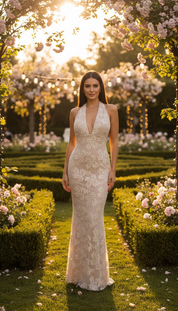 White Beaded Elegance Party Dress