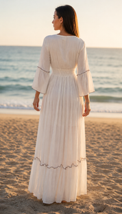 Alba White Maxi Dress