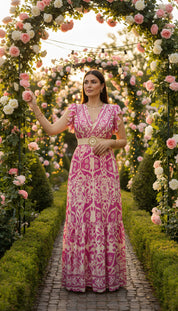 Emily Pink Silk Dress