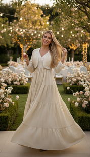 Organic Beige Boho Dress