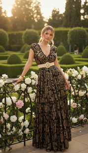 Robe longue en soie sereine