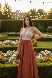 Organic Terracotta Boho Dress