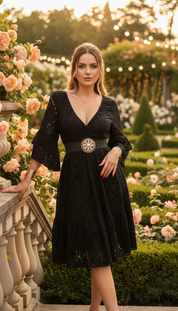 Robe courte noire Luna