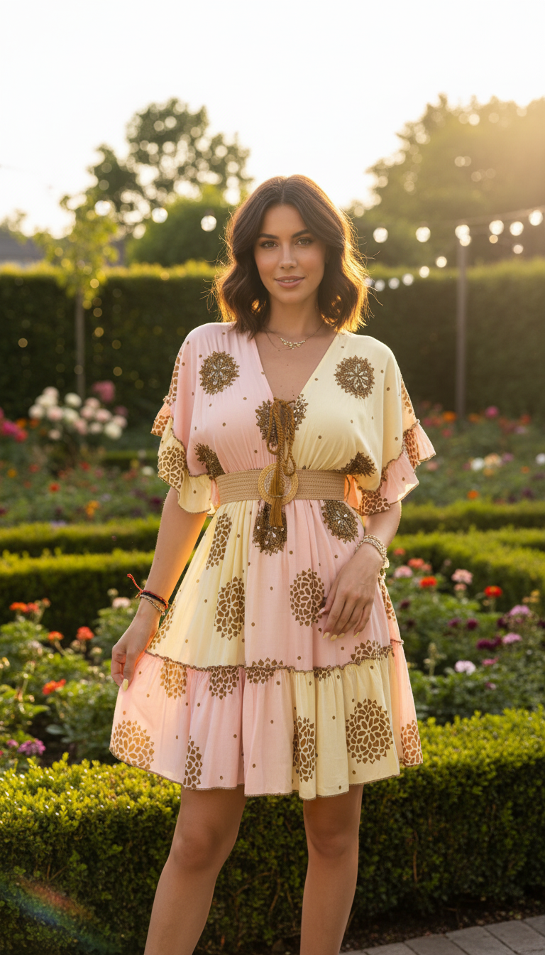 Bicolor Soft Blue Garden Dress