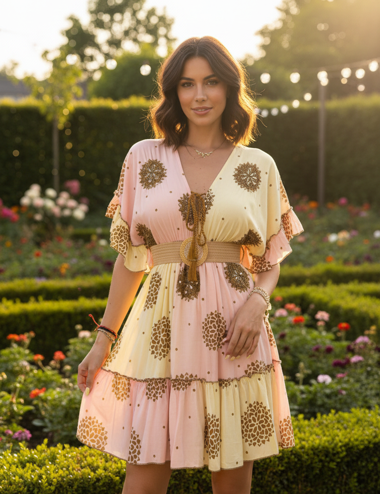 Bicolor Soft Blue Garden Dress