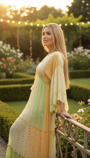 Nolia gelbes Maxikleid