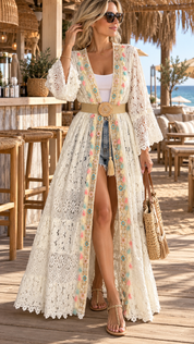 Ivory Soul Lace Kimono – Handcrafted Elegance