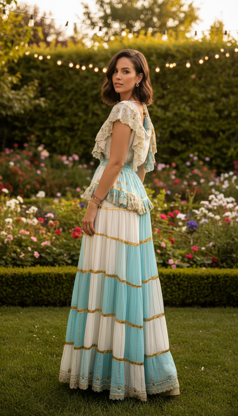 Lunaria Blue Asymmetrical Set