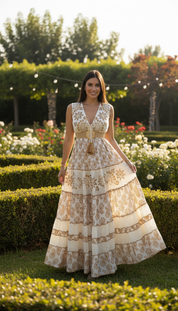 Golden Garden Maxi Dress