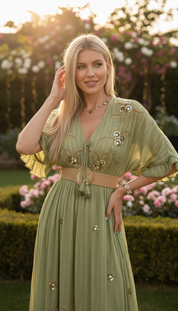 Emerald Garden Maxi Dress