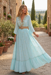 Anne Blue Maxi Dress