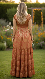 Robe longue en soie sereine