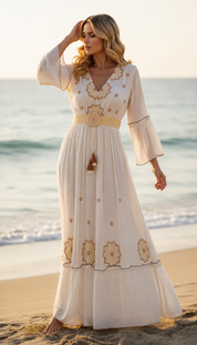 Alba White Maxi Dress