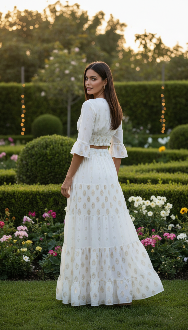 Aurora Golden Embroidered Boho Set