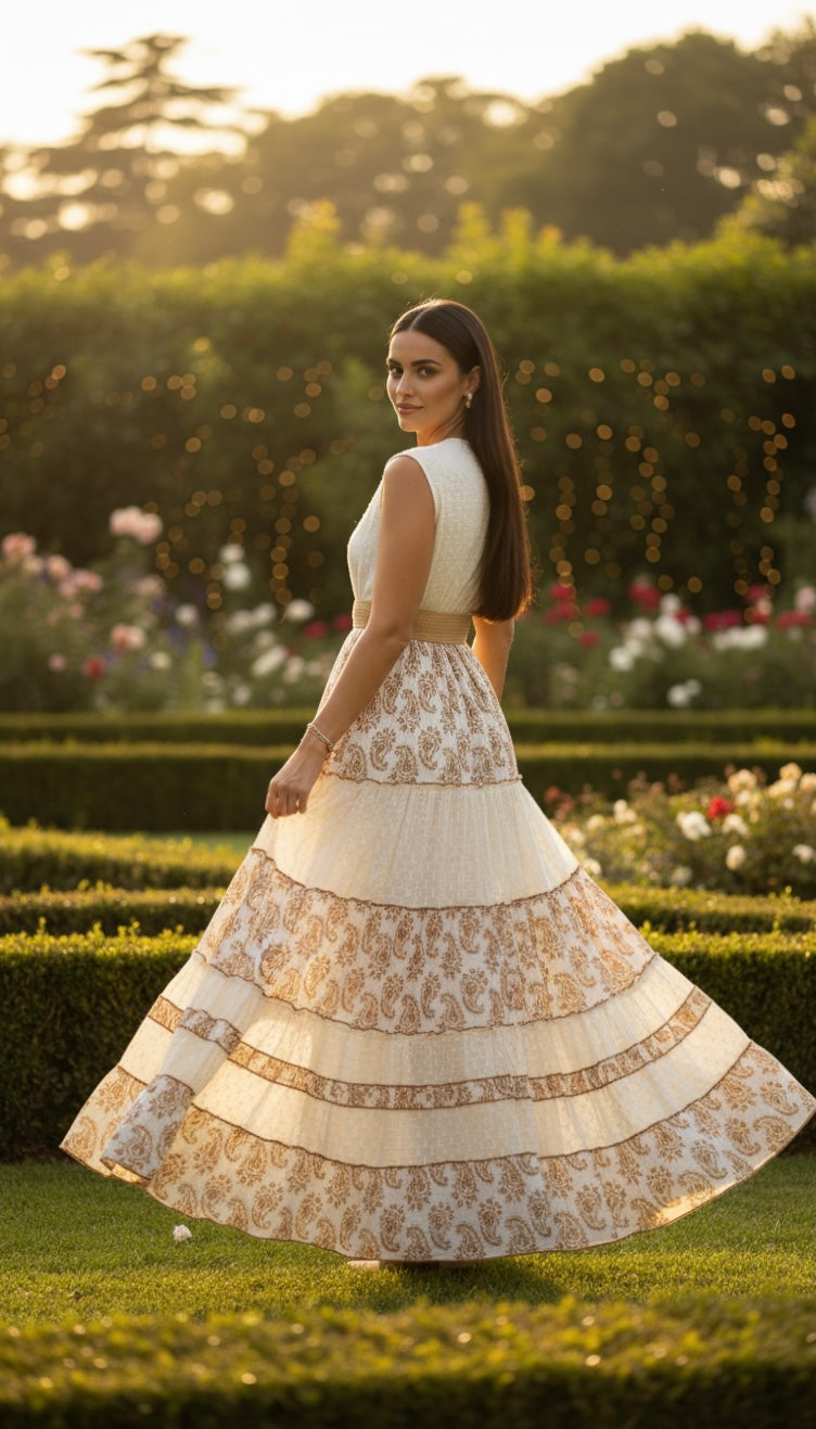 Golden Garden Maxi Dress