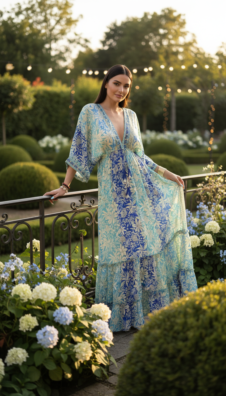 Golden Aura  Silk Dress