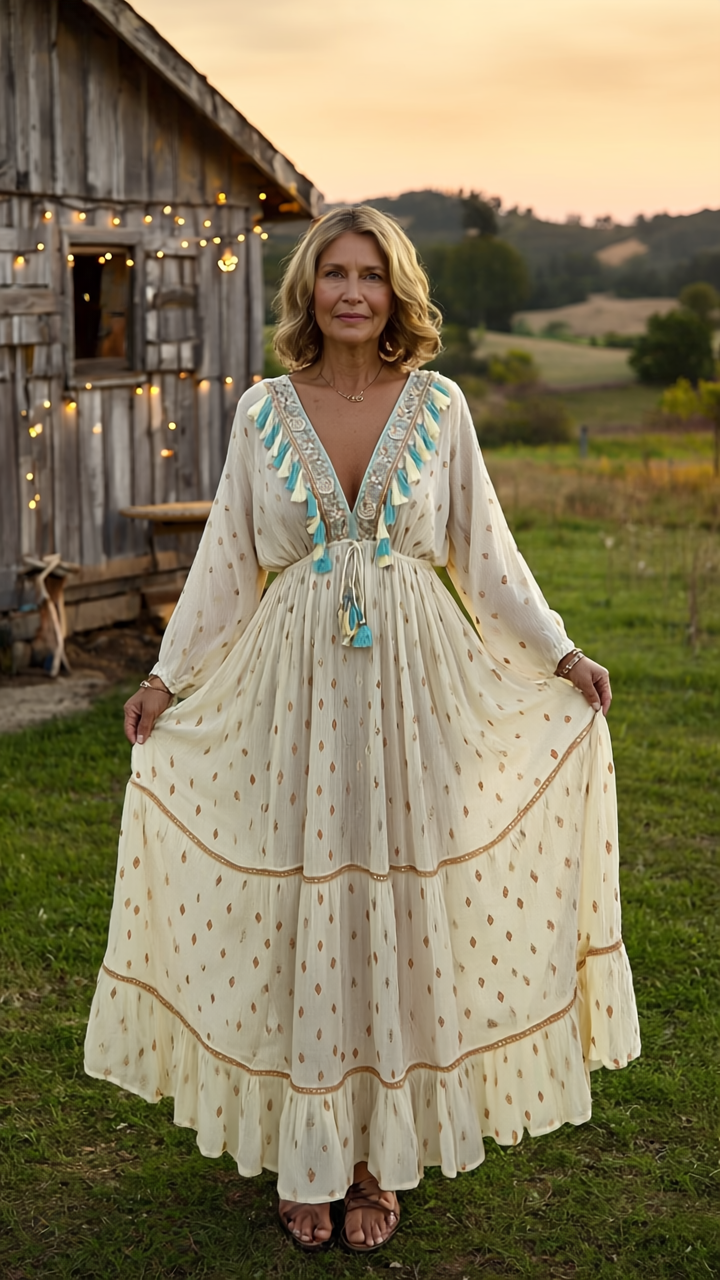 Golden Meadow Boho Gown