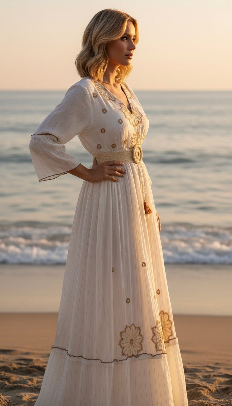 Alba White Maxi Dress