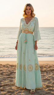 Alba Blue Maxi Dress