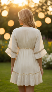 Soft Beige Mini Dress