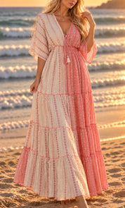Blush Meadow Maxikleid