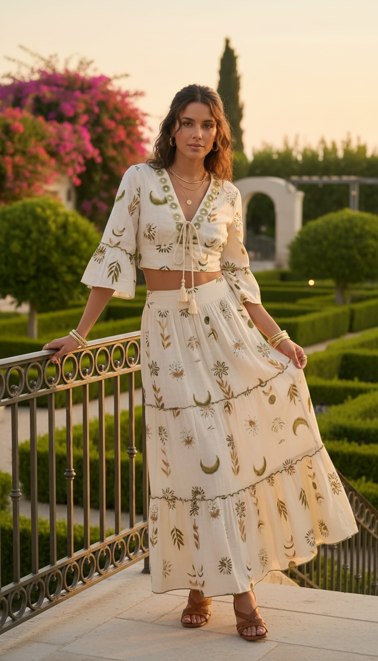 Ensemble bohème Fleur d'or