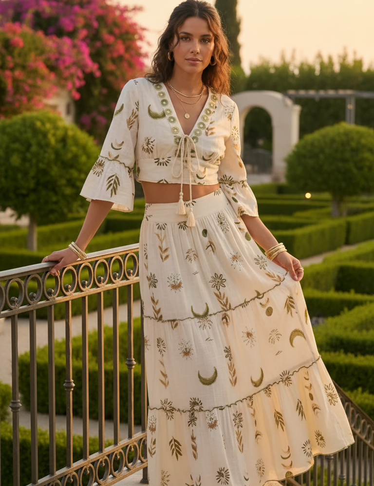 Ensemble bohème Fleur d'or