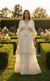 Mansi White Boho Dress
