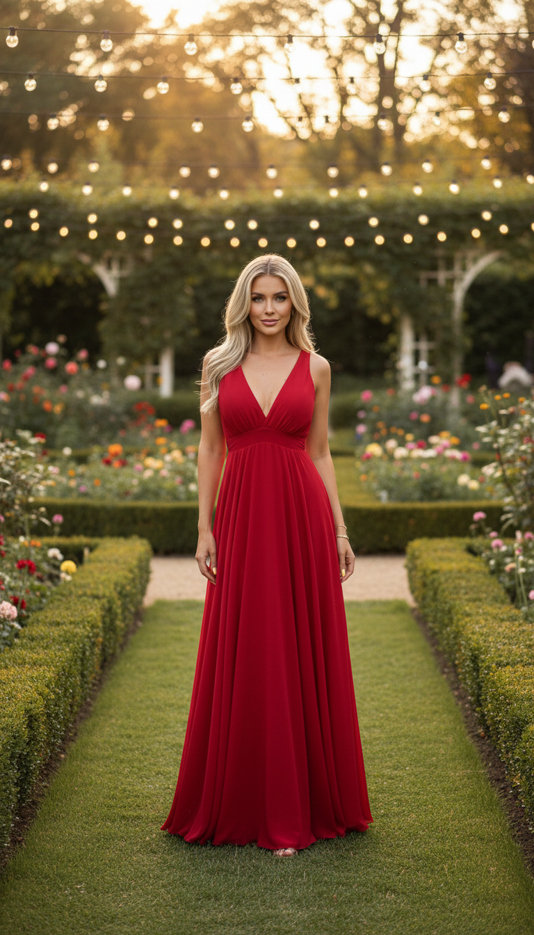 Robe longue Crimson Sunset