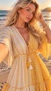 Golden Meadow Maxi Dress