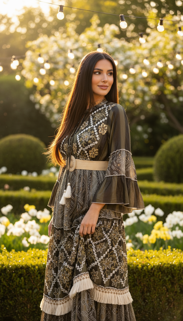 Golden Dusk Maxi Dress