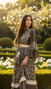 Golden Dusk Maxi Dress