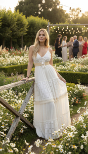 Evra Weißes Boho-Kleid