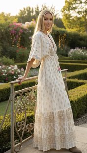 Robe longue colorée
