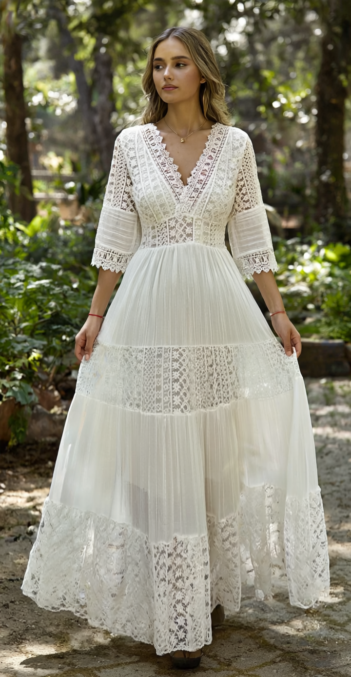 Boho Maxi Lace Dress