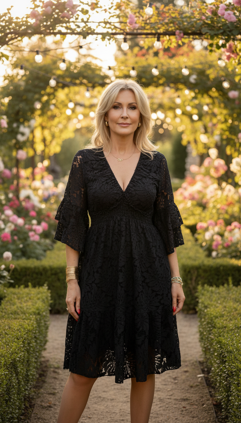 Robe courte noire Luna