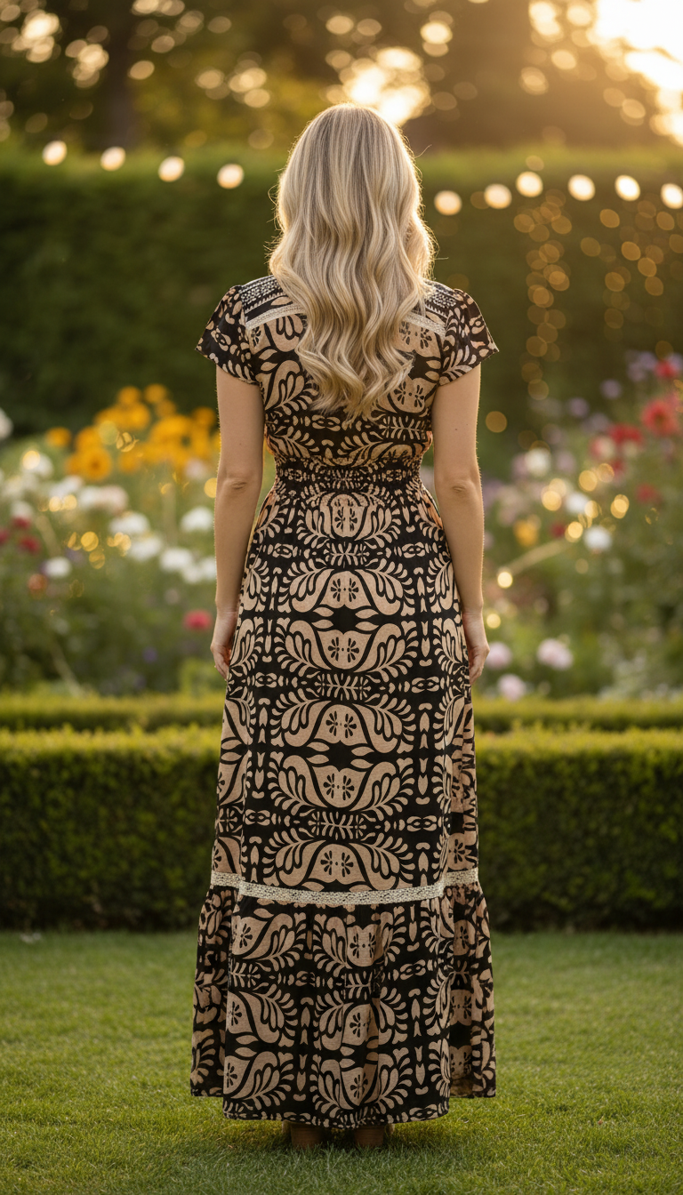 Aurelia Black Silk Dress